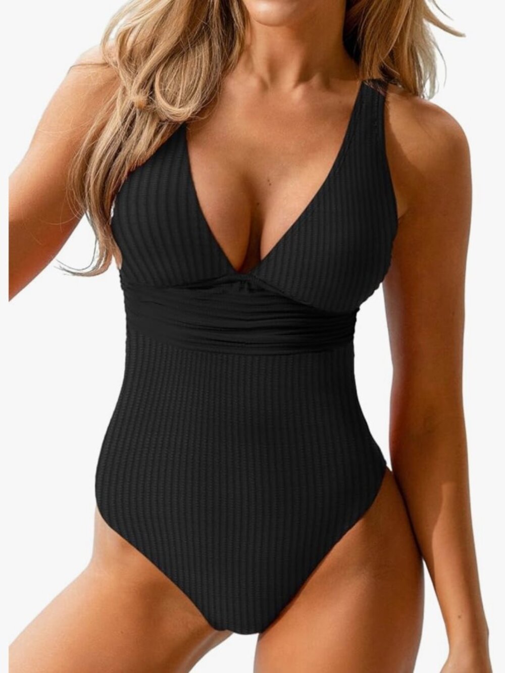 CUPSHE Black One Piece